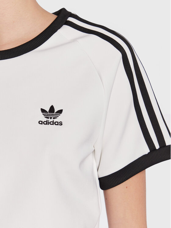 adidas adidas Тишърт Adicolor Classics Slim 3-Stripes T-Shirt IB7441 Бял Slim Fit
