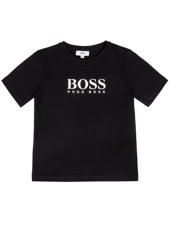 Boss T-Shirt J25P13 M Czarny Regular Fit