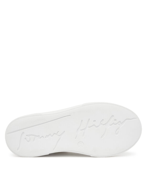 Tommy Hilfiger Tommy Hilfiger Laisvalaikio batai Low Cut Lace Up Sneaker T3A9-33982-1355 S Balta