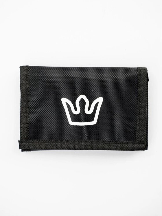 Jigga Wear Jigga Wear Portfel męski Materiałowy Portfel SPORTOWY ZAMYKANY Czarny Jigga Wear Simple Crown uni Czarny