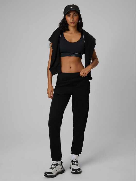 4F 4F Spodnie dresowe NOS Czarny Regular Fit