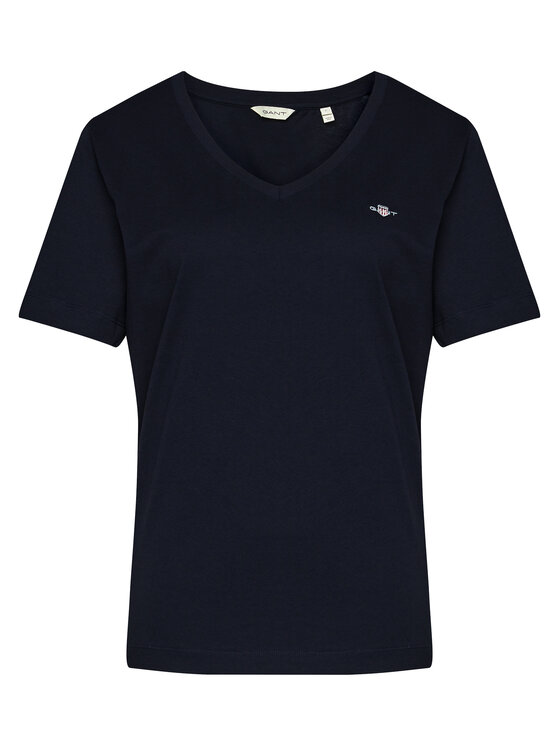 Gant Gant Tričko Shield 4200750 Tmavomodrá Regular Fit