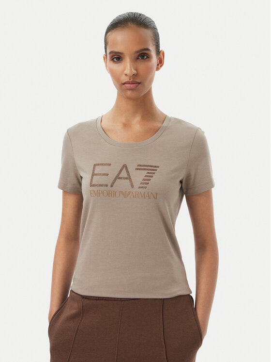 EA7 Emporio Armani EA7 Emporio Armani T-Shirt 7W000536 AF10373 U6100 Béžová Slim Fit