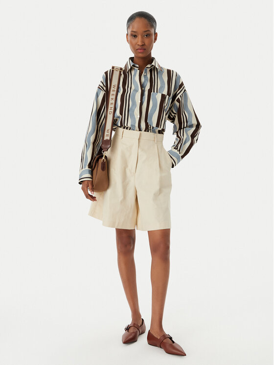 Weekend Max Mara Weekend Max Mara Βερμούδα Ecuba 2515141032 Εκρού Regular Fit