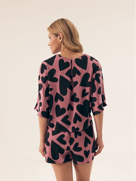 Esotiq Esotiq Piżama 42106 Fioletowy Regular Fit