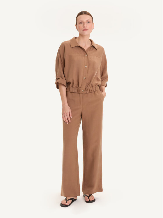 KMX KMX Spodnie materiałowe 810480005 Brązowy Straight Fit
