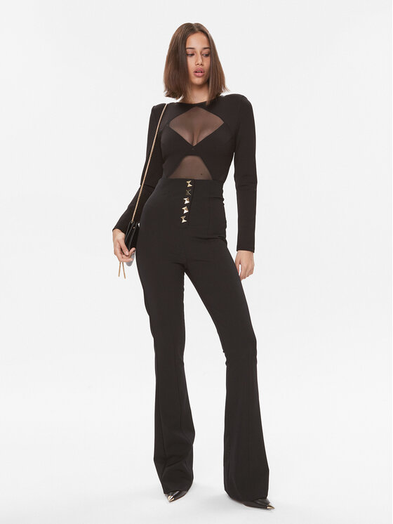 Babylon Babylon Spodnie materiałowe T_S00532 Czarny Slim Fit
