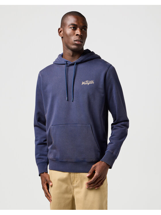 Wrangler Wrangler Felpa 112362777 AMERICANA HOODIE Blu scuro Regular Fit