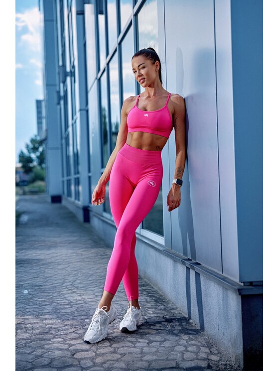 ROUGH RADICAL ROUGH RADICAL Getry SEAMLESS GLOW LONG Różowy Slim Fit