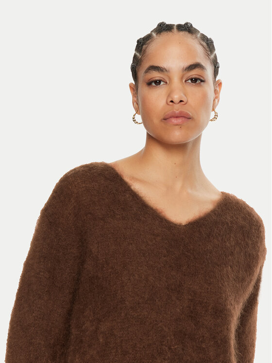 Dixie Dixie Sweter M277K009A Brązowy Regular Fit