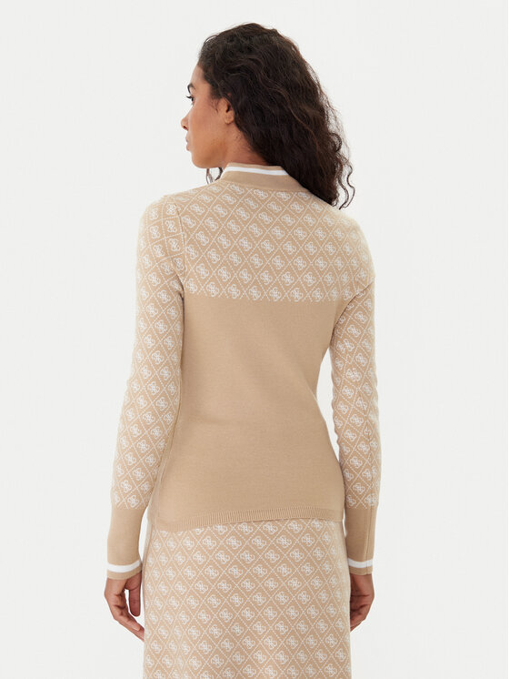Guess Guess Sveter W5BR24 Z3JD2 Béžová Slim Fit