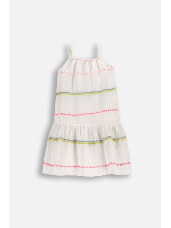 Coccodrillo Coccodrillo Každodenné šaty WC6128302WGK-001 Biela Regular Fit