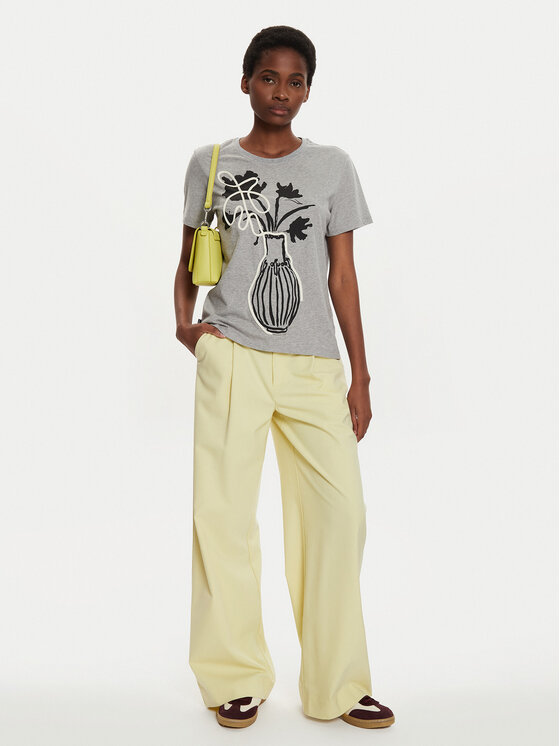 Desigual Desigual T-Shirt Shadow 24WWTK11 Γκρι Regular Fit