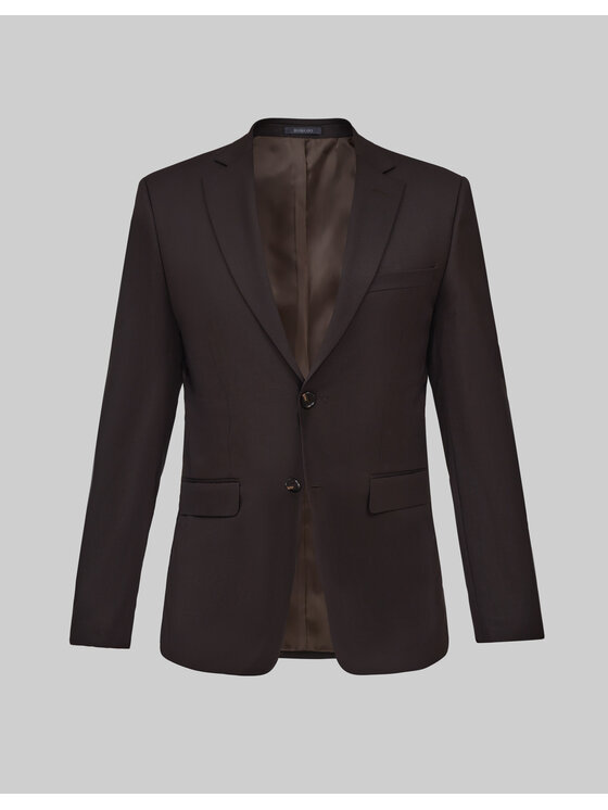Borgio Borgio Marynarka gualdo_01_br Brązowy Slim Fit