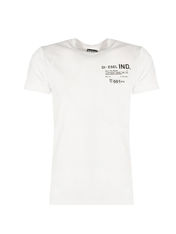 Diesel Diesel T-Shirt A00827-0HAYU-100 Λευκό Regular Fit