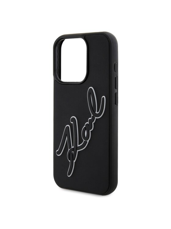 KARL LAGERFELD KARL LAGERFELD Etui na telefon 3D Rubber Signature Czarny