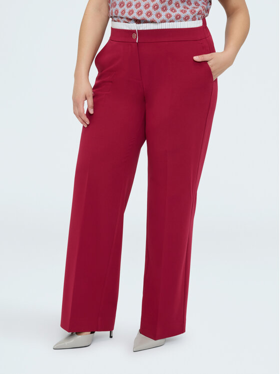 Fiorella Rubino Fiorella Rubino Spodnie materiałowe P717T005265N0V6 Bordowy Regular Fit