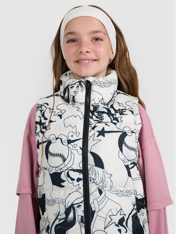 4F 4F Kamizelka OUTERWEAR Biały Oversize