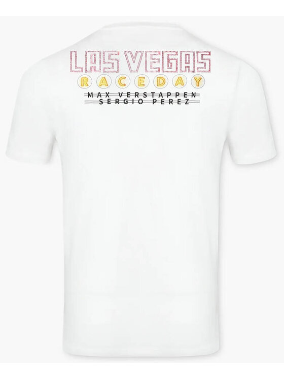 Red Bull Racing Red Bull Racing T-Shirt Las Vegas GP Biały Regular Fit