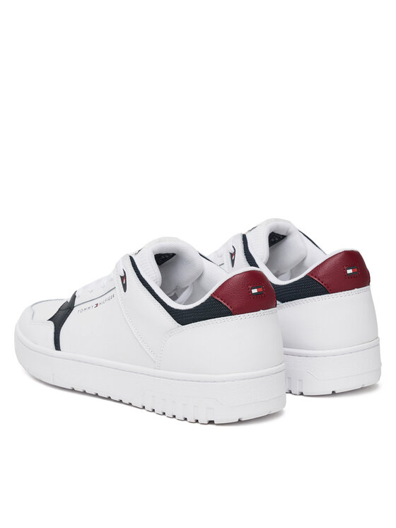 Tommy Hilfiger Tommy Hilfiger Laisvalaikio batai Th Basket Core Lite Lth Mix FM0FM05518 Balta
