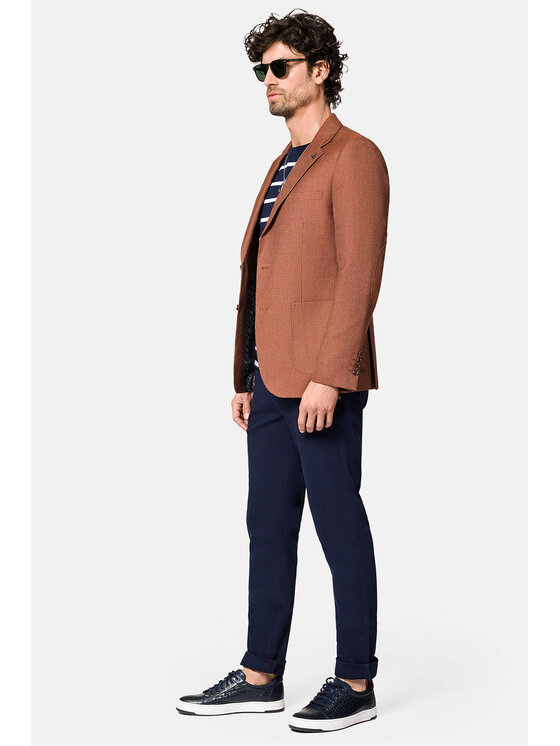 Lancerto Lancerto Marynarka Shannon MA131123000010 Brązowy Slim Fit