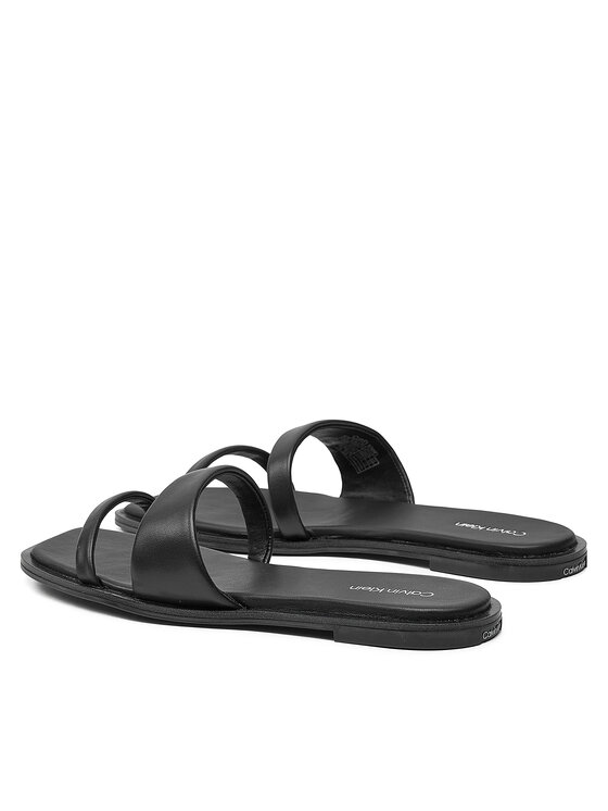 Calvin Klein Calvin Klein Şlapi Flat Slide Lth HW0HW02071 Negru