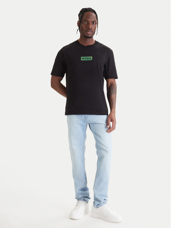 HUGO HUGO Marškinėliai Nufotee 50560048 Juoda Regular Fit