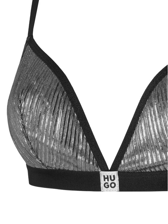 HUGO HUGO Podprsenka Bralette Plisse 50549909 Strieborná