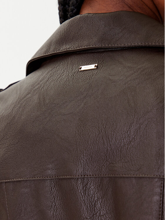 Morgan Morgan Jacke aus Kunstleder 202-GRAMMO.N Braun Regular Fit