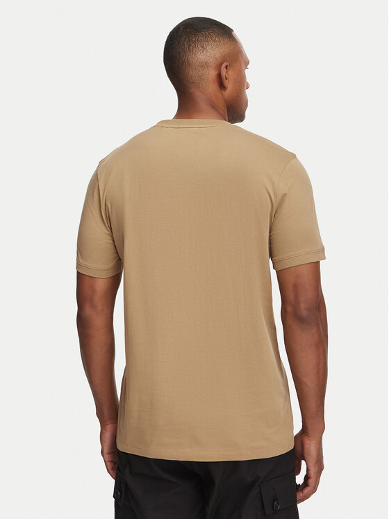 HUGO HUGO T-Shirt Diragolino212 50447978 Beżowy Regular Fit