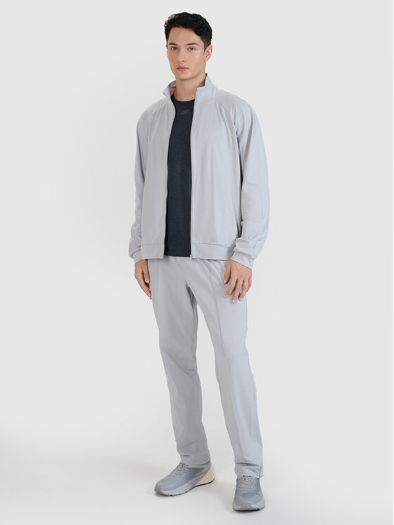 4F 4F Bluza techniczna MULTI ACTIVE Szary jasny Regular Fit
