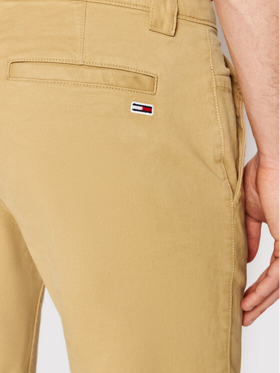 Tommy Jeans Tommy Jeans Chinosy Scanton DM0DM09595 Brązowy Slim Fit