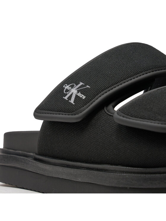 Calvin Klein Jeans Calvin Klein Jeans Natikače Double Bar Sandal Mtl YM0YM01020 Crna