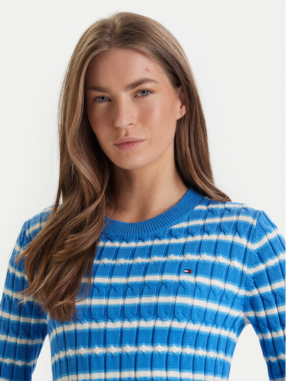 Tommy Hilfiger Tommy Hilfiger Sveter WW0WW47644 Modrá Regular Fit