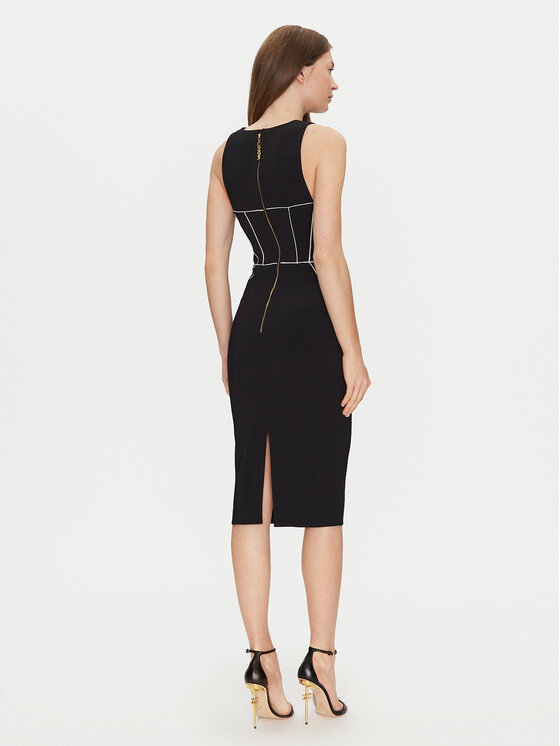 Elisabetta Franchi Elisabetta Franchi Koktejlové šaty AB-724-51E2-V440 Čierna Slim Fit