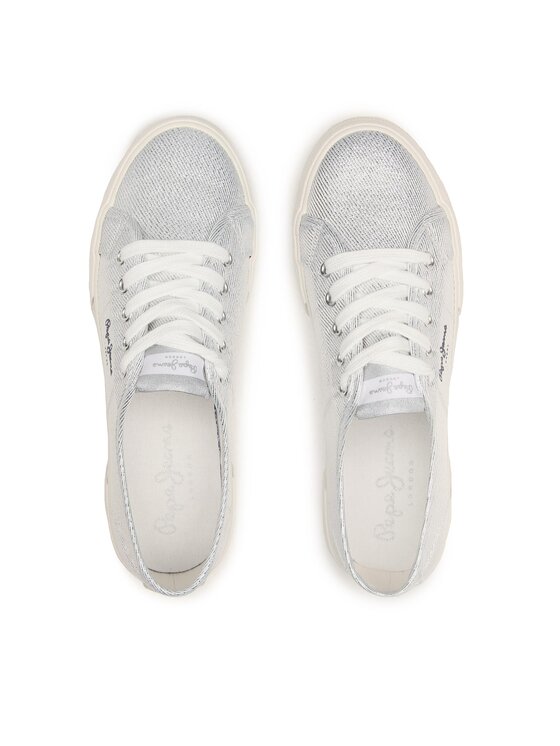 Pepe Jeans Pepe Jeans Tenisice Brady Party W PLS31439 Srebrna