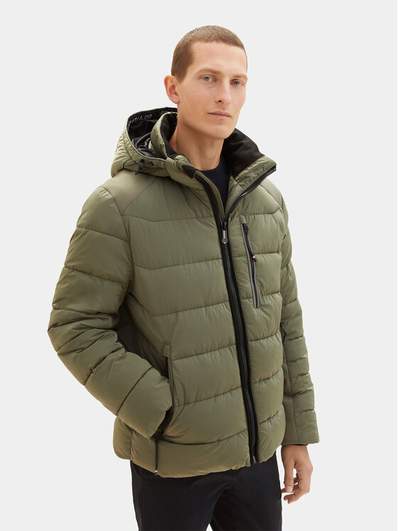 Tom Tailor Tom Tailor Geacă din puf 1037342 Verde Regular Fit