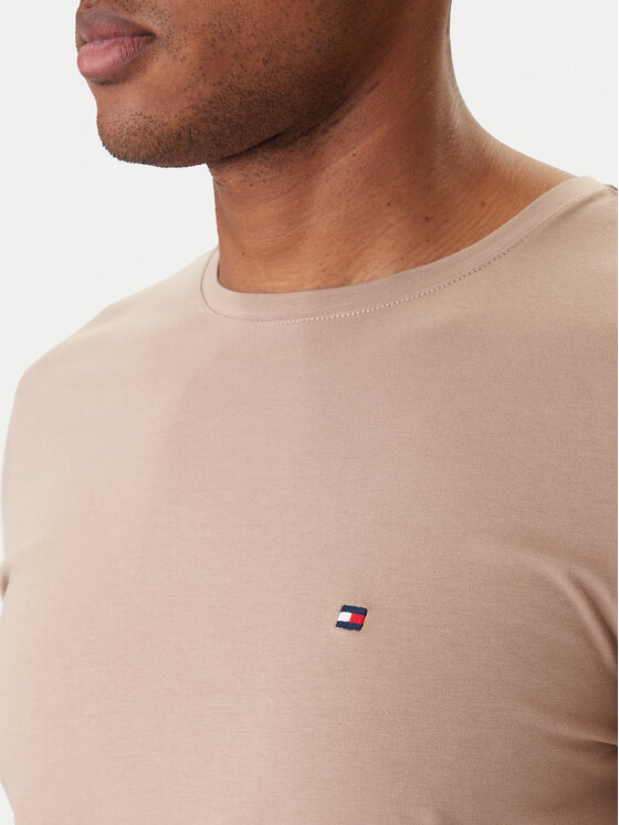 Tommy Hilfiger Tommy Hilfiger Majica dugih rukava MW0MW10804 Bež Slim Fit