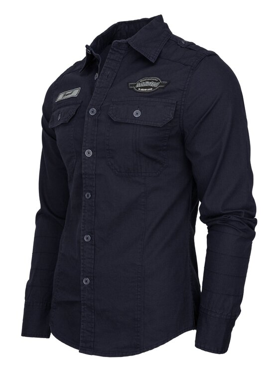 Brandit Brandit Koszula 4023.8.7XL Granatowy Regular Fit