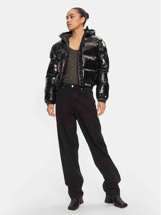 HUGO HUGO Žieminė striukė Faryne-2 50522380 Juoda Regular Fit