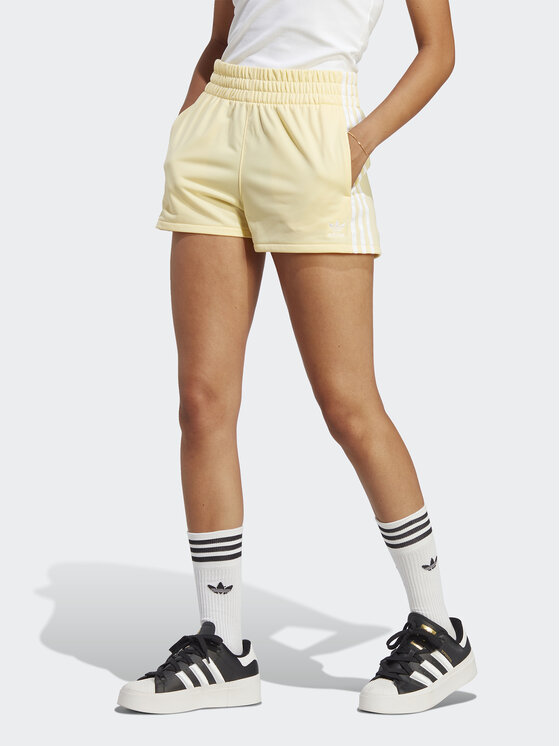 adidas Športne kratke hlače 3-Stripes Shorts IB7425 Rumena Regular Fit