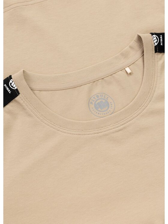 PITBULL PITBULL T-Shirt TAPE NUGGET Beżowy Regular Fit