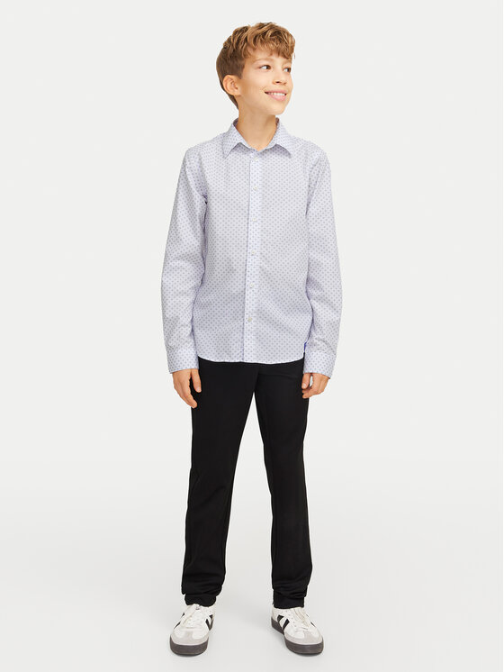 Jack&Jones Junior Jack&Jones Junior Koszula Axel 12268225 Biały Regular Fit