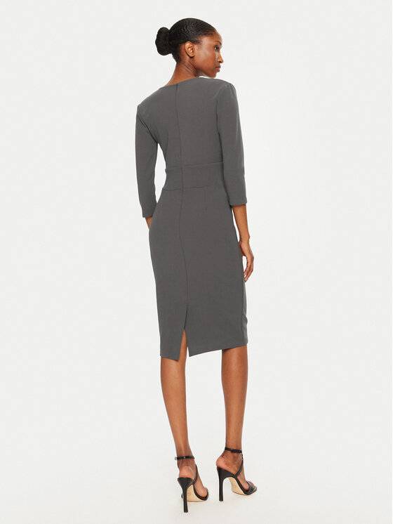 Rinascimento Rinascimento Kokteilinė suknelė CFC0119920003 Pilka Regular Fit