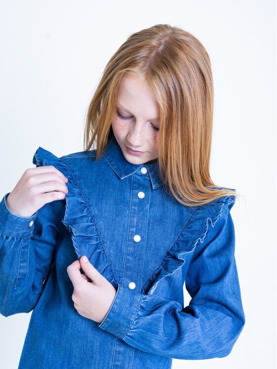BIG STAR BIG STAR Koszula jeansowa nela_300 Niebieski Basic Fit