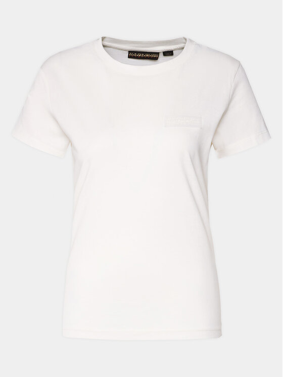 Napapijri Napapijri Тишърт Iaato NP0A4HWU Екрю Regular Fit