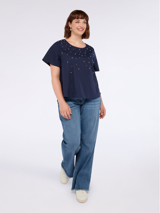 Fiorella Rubino Fiorella Rubino Blusa 2829T002346N034 Blu Boxy Fit