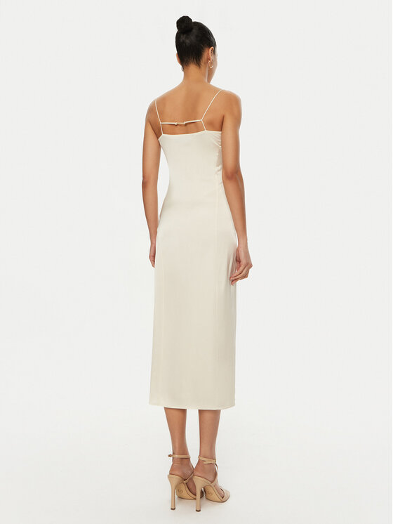 JACQUEMUS JACQUEMUS Sukienka koktajlowa 24E241DR100 Écru Regular Fit
