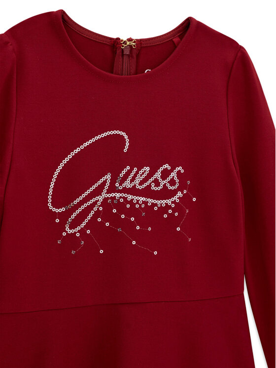 Guess Guess Φόρεμα καθημερινό K6BK02 K5928 Σκούρο κόκκινο Regular Fit