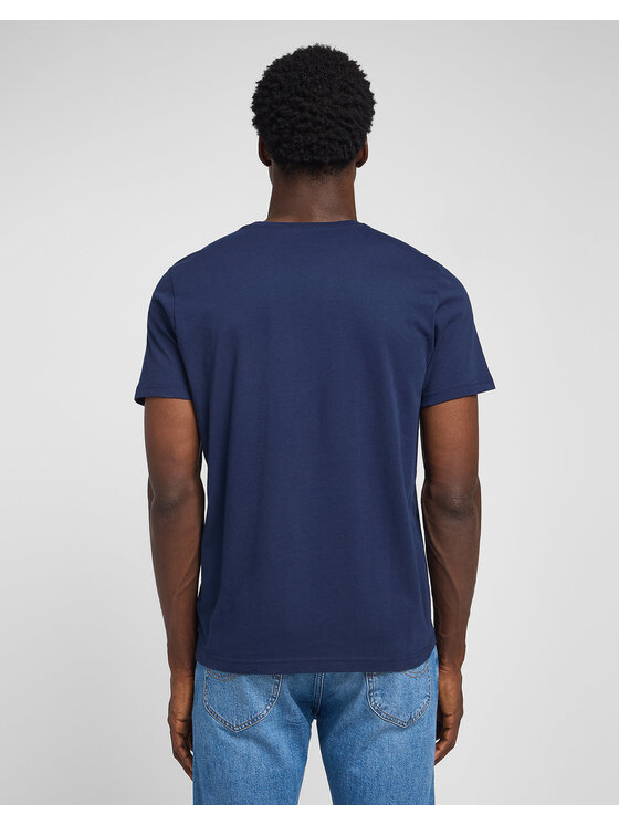 Lee Lee T-shirt SS SMALL LOGO TEE Blu scuro Regular Fit